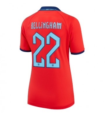 Anglia Jude Bellingham #22 Koszulka Wyjazdowych Kobiety MŚ 2022 Krótki Rękaw